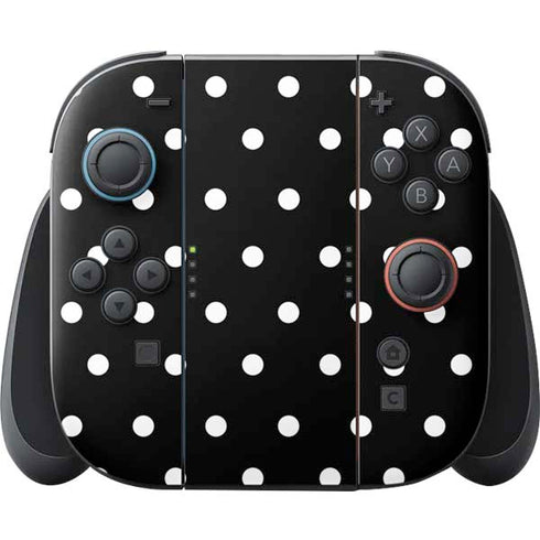 Black and White Polka Dots Nintendo Skins