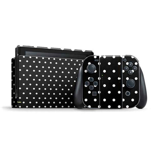 Black and White Polka Dots Nintendo Skins