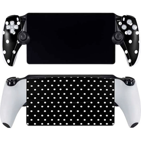 Black and White Polka Dots PlayStation Portal Remote Player Skin