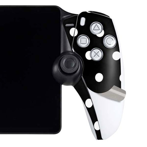 Black and White Polka Dots PlayStation Portal Remote Player Skin