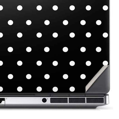 Black and White Polka Dots Dell Precision Skin