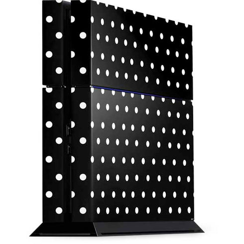 Black and White Polka Dots PlayStation PS4 Skins