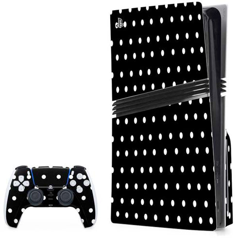 Black and White Polka Dots PlayStation PS5 Skins