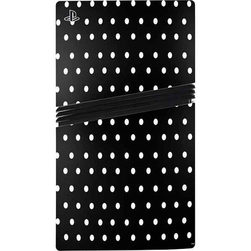 Black and White Polka Dots PS5 Pro Disk Bundle Skin