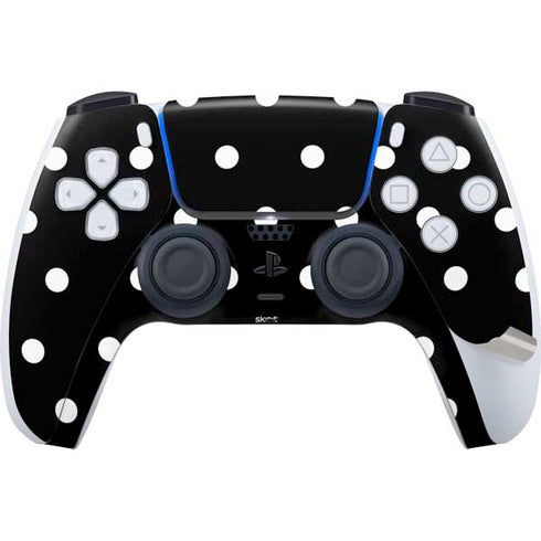 Black and White Polka Dots PS5 Pro Disk Bundle Skin