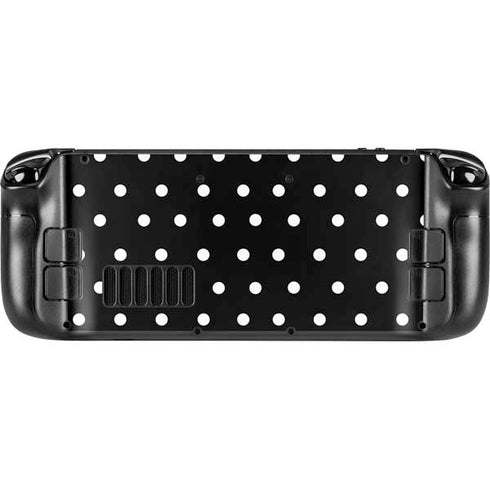 Black and White Polka Dots Steam Deck Handheld Gaming Computer OLED Skin