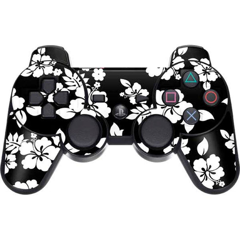 Black and White PS3 Dual Shock wireless controller Skin