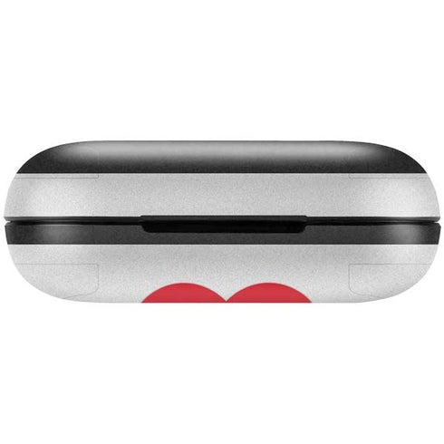 Black And White Striped Heart Amazon Echo Buds Skin