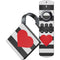 Black And White Striped Heart Amazon Fire TV Skin