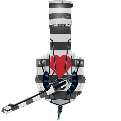 Black And White Striped Heart BENGOO G9000 Skin