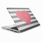 Black And White Striped Heart HP Elitebook Skin