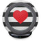 Black And White Striped Heart Fast Charge Wireless Charging Stand Skin