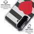 Black And White Striped Heart Galaxy A36 5G Clear Case
