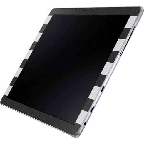 Black And White Striped Heart Galaxy Book 12in Skin