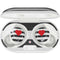 Black And White Striped Heart Galaxy Buds Plus Skin