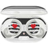 Black And White Striped Heart Galaxy Buds Plus Skin