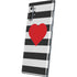 Black And White Striped Heart Galaxy Note 10 Plus Skin