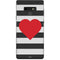 Black And White Striped Heart Galaxy Note 9 Skin