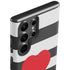 Black And White Striped Heart Galaxy S23 Ultra Pro Case