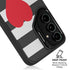 Black And White Striped Heart Galaxy S25 Kickstand Case