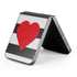 Black And White Striped Heart Galaxy Z Flip6 Skin