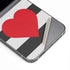 Black And White Striped Heart Galaxy Z Flip6 Skin