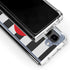 Black And White Striped Heart Galaxy Z Fold5 5G Clear Case
