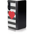 Black And White Striped Heart Galaxy Z Fold5 5G Skin