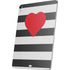 Black And White Striped Heart Apple iPad Air Skin