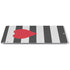 Black And White Striped Heart Apple iPad Air Skin