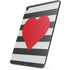 Black And White Striped Heart Apple iPad Pro Skin