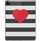 Black And White Striped Heart iPad Pro 11in (2024) Clear Case