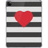 Black And White Striped Heart iPad Pro 11in (2024) Clear Case