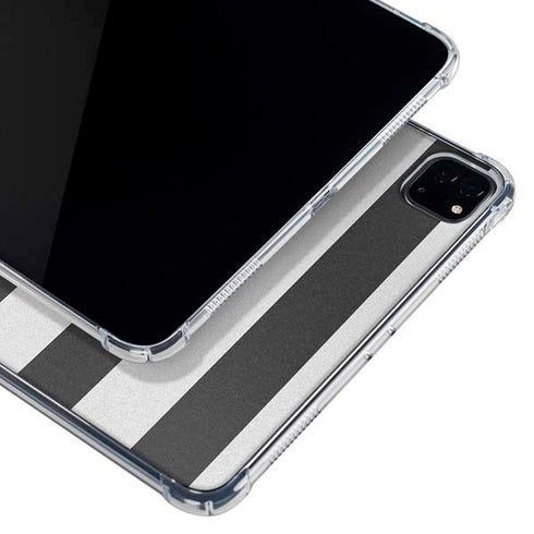 Black And White Striped Heart iPad Pro 11in (2024) Clear Case