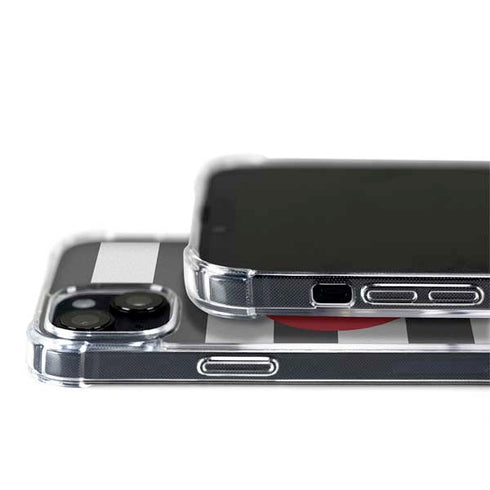 Black And White Striped Heart iPhone 14 MagSafe Case