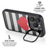 Black And White Striped Heart iPhone 15 Pro Max Kickstand Case