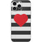 Black And White Striped Heart iPhone 16 Pro Max Skin
