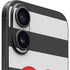 Black And White Striped Heart iPhone 16 Skin