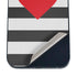 Black And White Striped Heart iPhone 16 Skin