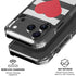 Black And White Striped Heart iPhone 18 Pro Clear Case