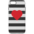 Black And White Striped Heart iPhone Cases