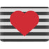 Black And White Striped Heart Apple MacBook Air Skin
