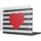Black And White Striped Heart MacBook Pro 14in (2021-24) Case plus Skin