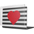 Black And White Striped Heart MacBook Pro 14in (2021-24) Case plus Skin