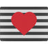 Black And White Striped Heart Apple MacBook Pro 14-inch Skin