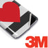 Black And White Striped Heart Moto E5 Plus Skin