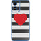 Black And White Striped Heart Moto G Play 4G (2024) Skin