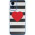 Black And White Striped Heart Moto G Play 4G (2024) Skin