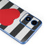 Black And White Striped Heart Moto G Play 4G (2024) Skin
