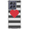 Black And White Striped Heart Moto G Play 5G (2025) Clear Case
